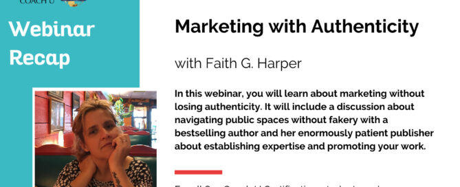 graphic describing the webinar marketing with authenticity