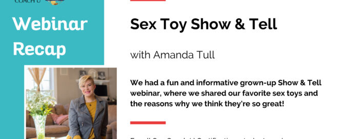 graphic depicting sex toy show and tell webinar