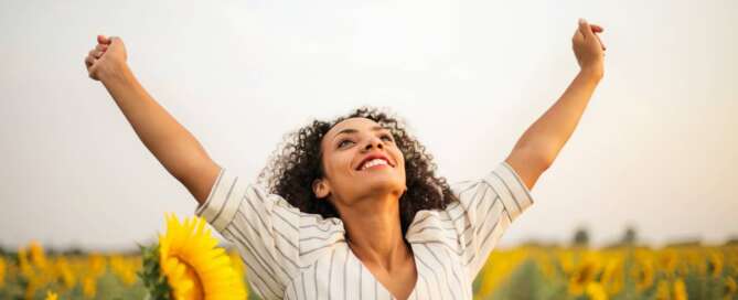 A sex coach celebrating her financial success