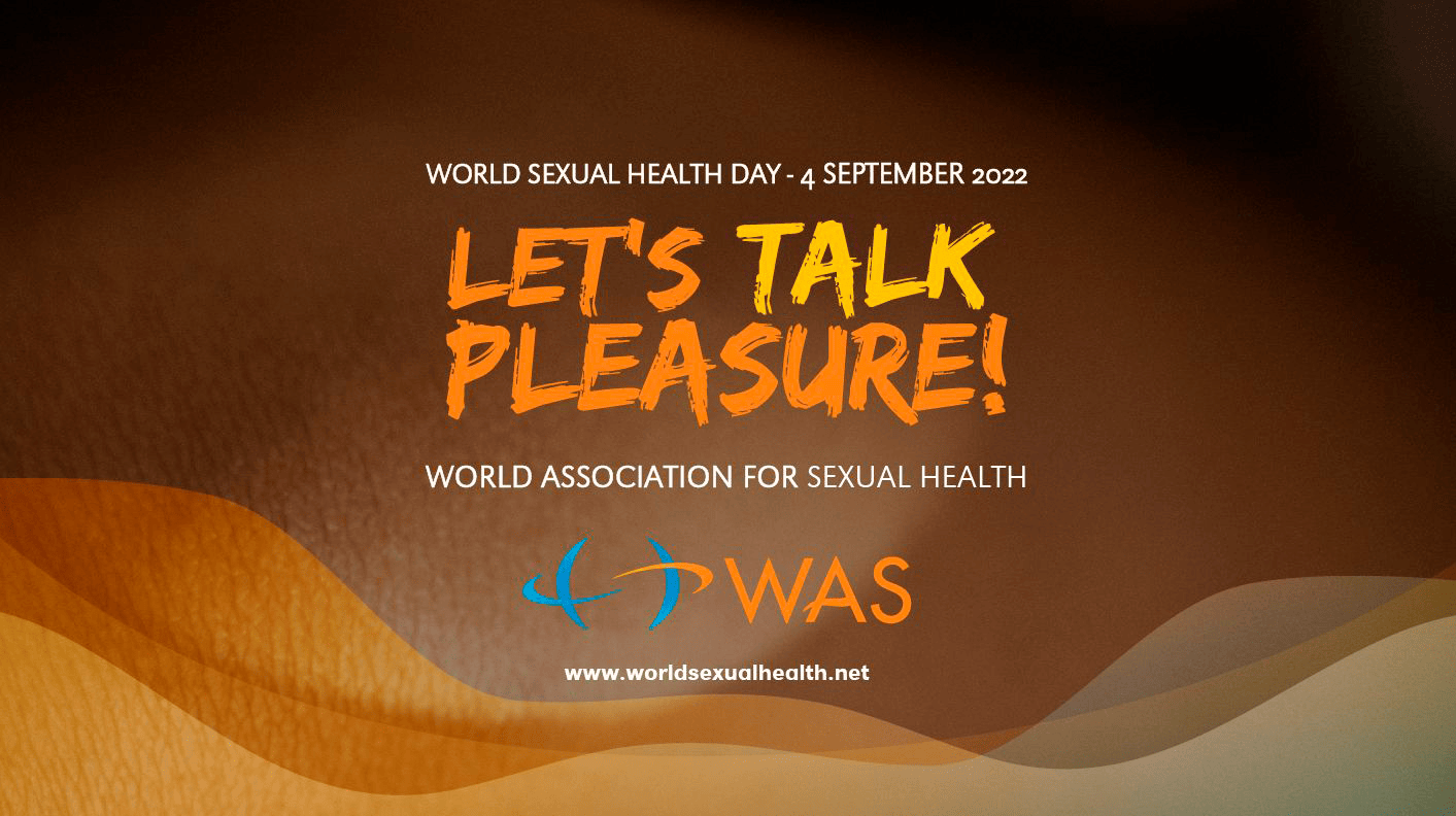 graphic depicting the theme of this year's world sexual health day, lets talk pleasure